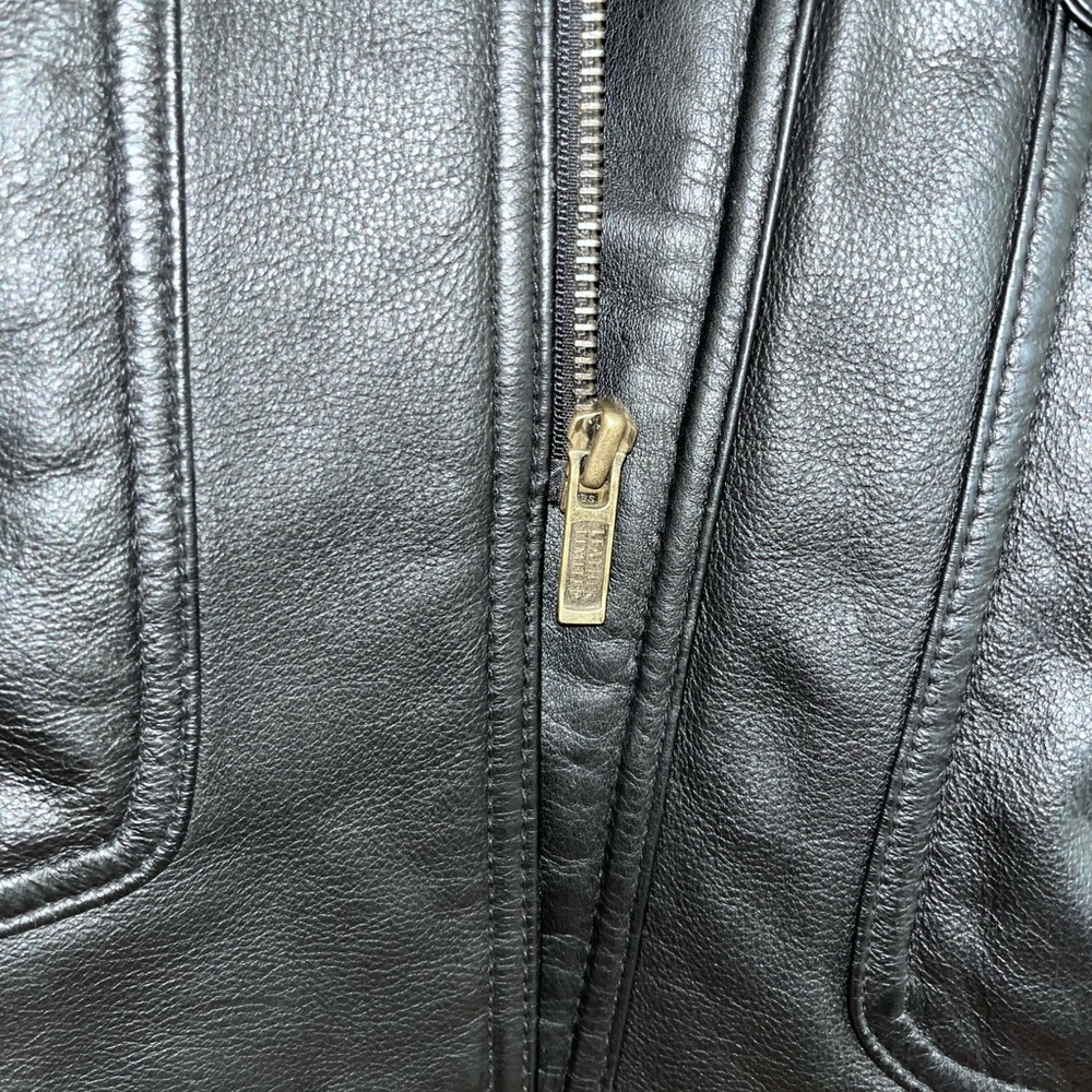 Men's Black Leather Jacket by Thinsulate - Picture 3 of 14